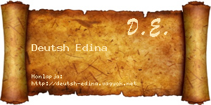 Deutsh Edina névjegykártya